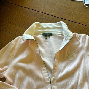 Ralph Lauren, petite Medium, zip/up cardigan in light pink